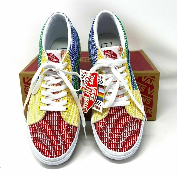VANS Classic Sk8 Mid PRIDE LGTBTQ Sneakers Shoes Men's Size 10 Women's Size 11.5 - Picture 5 of 12